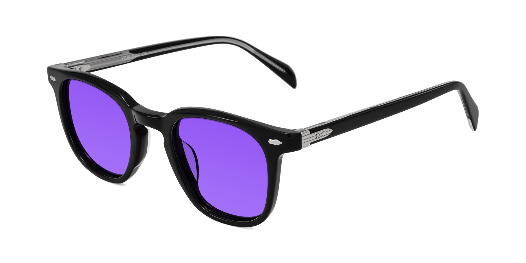 Angle of Palu in Black with Purple Tinted Lenses