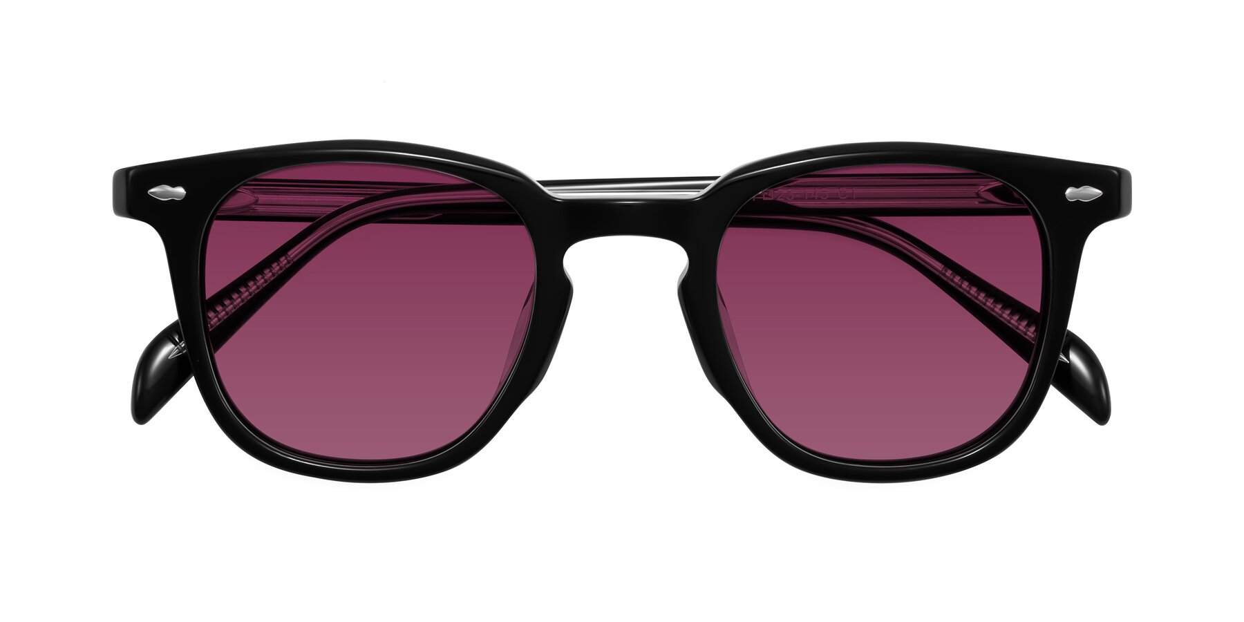 Folded Front of Palu in Black with Wine Tinted Lenses