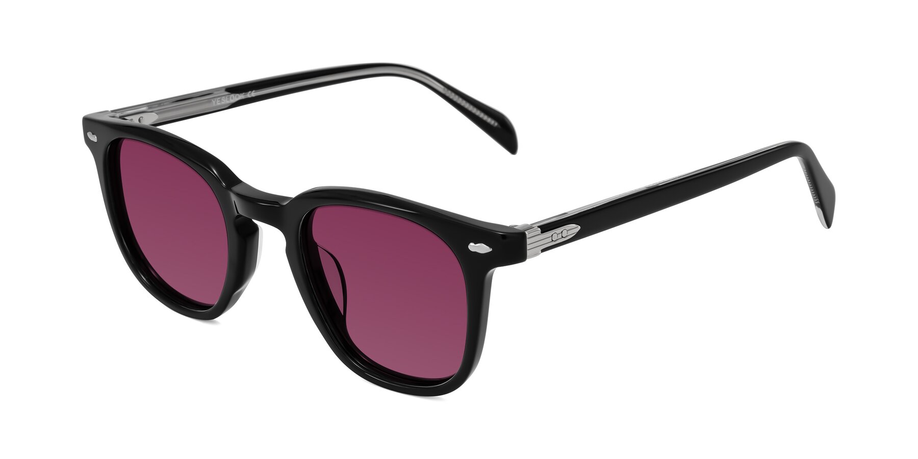 Angle of Palu in Black with Wine Tinted Lenses