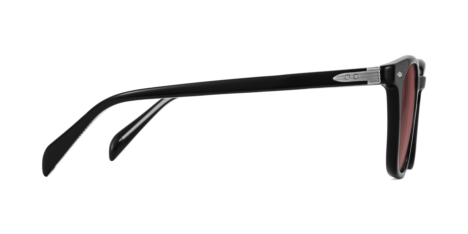 Side of Palu in Black with Garnet Tinted Lenses