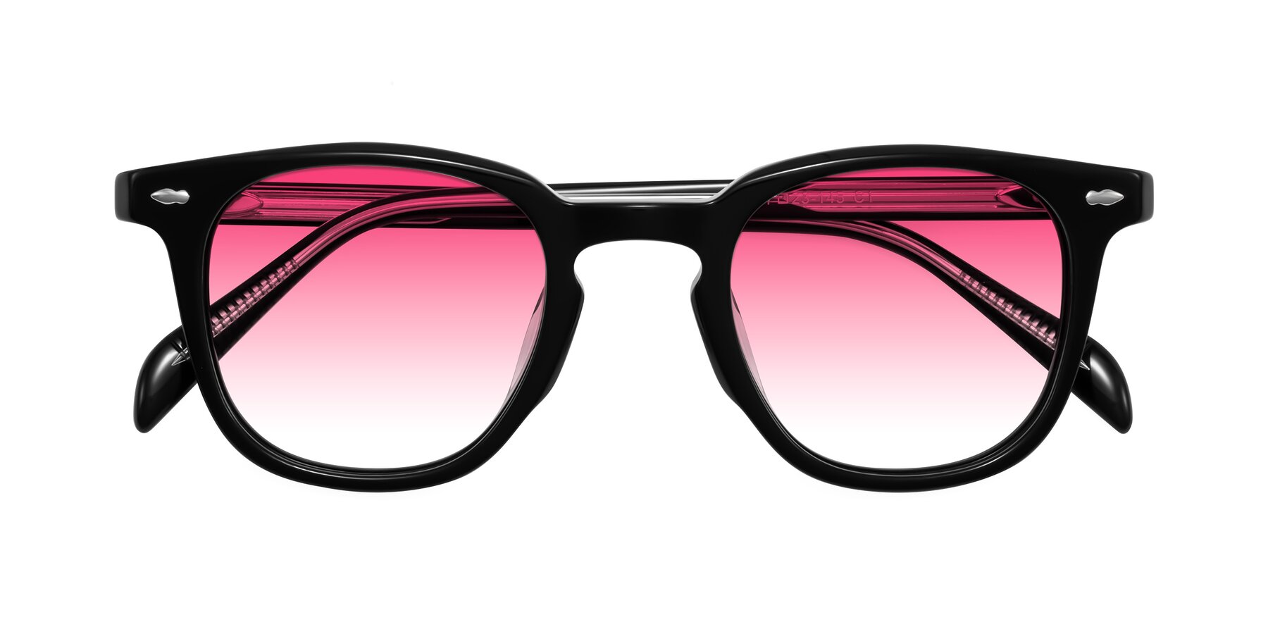 Folded Front of Palu in Black with Pink Gradient Lenses