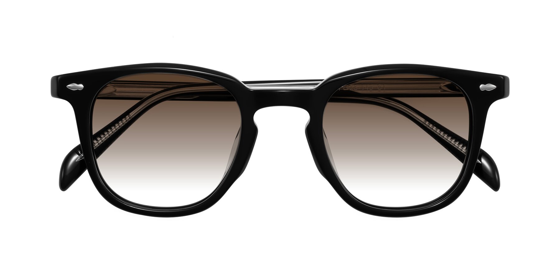 Folded Front of Palu in Black with Brown Gradient Lenses