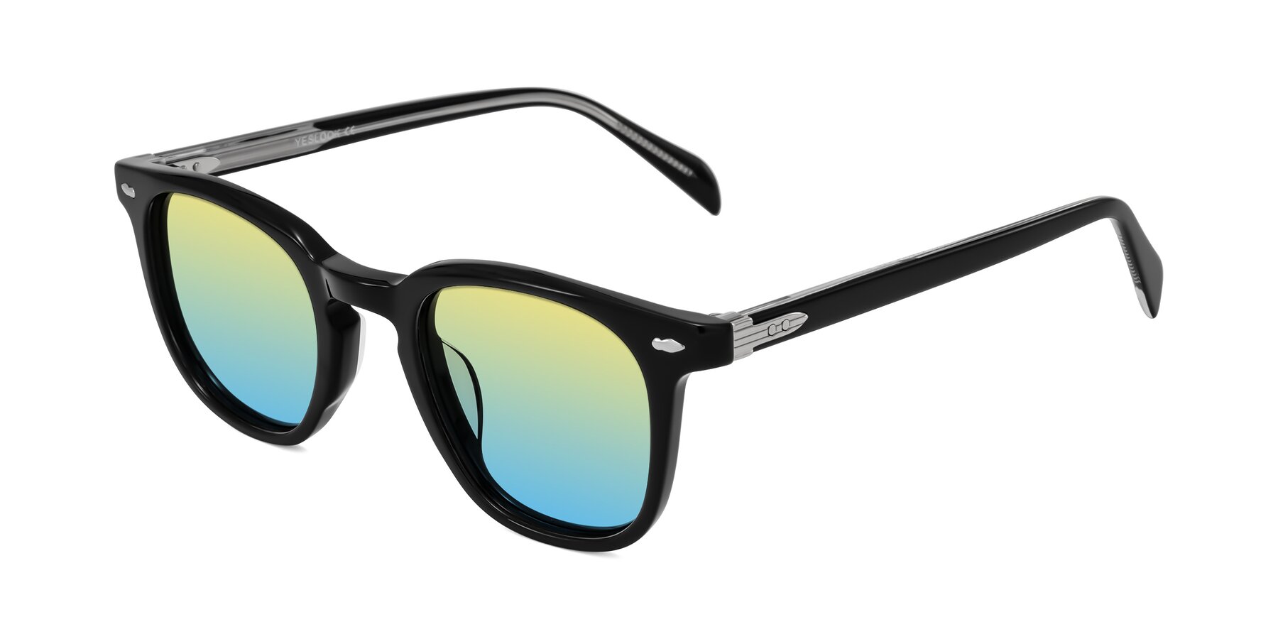 Angle of Palu in Black with Yellow / Blue Gradient Lenses