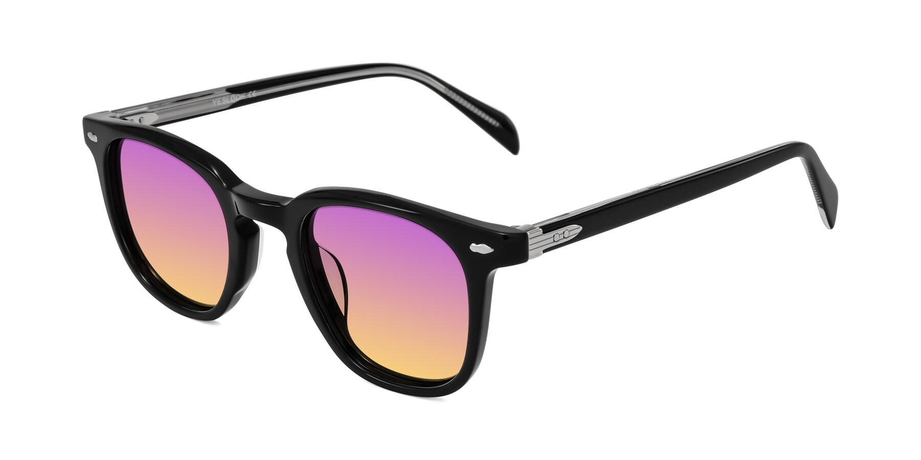 Angle of Palu in Black with Purple / Yellow Gradient Lenses