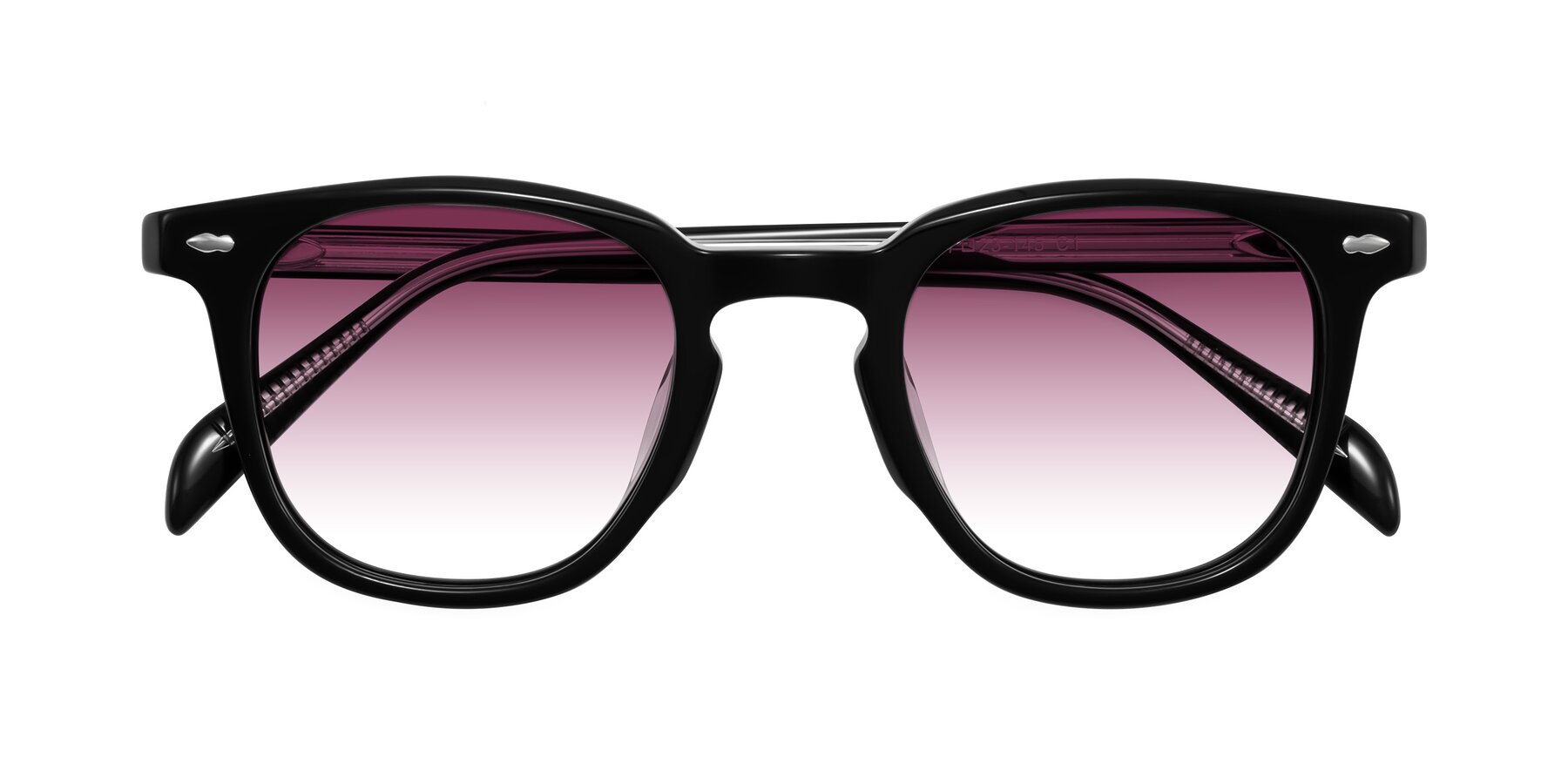 Folded Front of Palu in Black with Wine Gradient Lenses