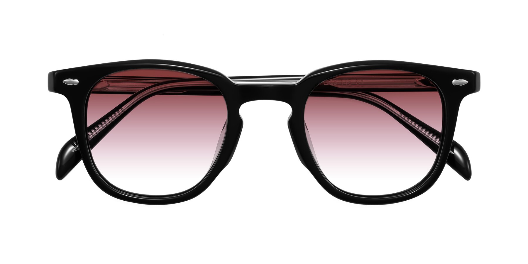 Folded Front of Palu in Black with Garnet Gradient Lenses
