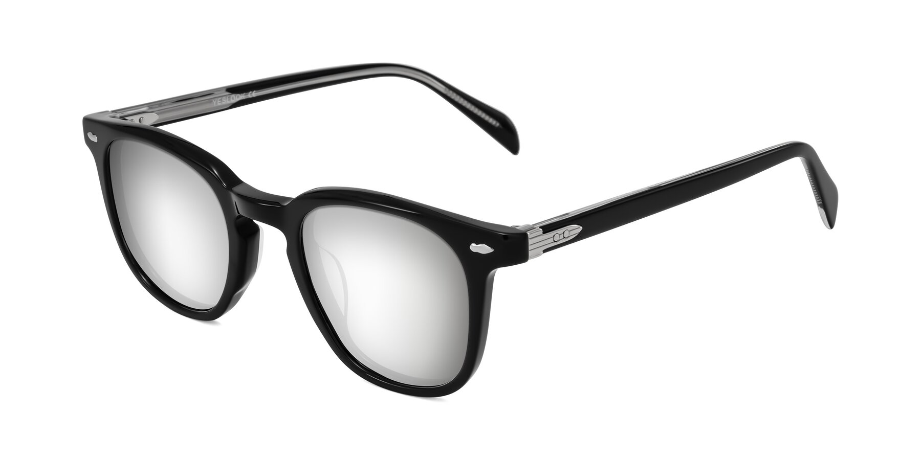 Angle of Palu in Black with Silver Mirrored Lenses
