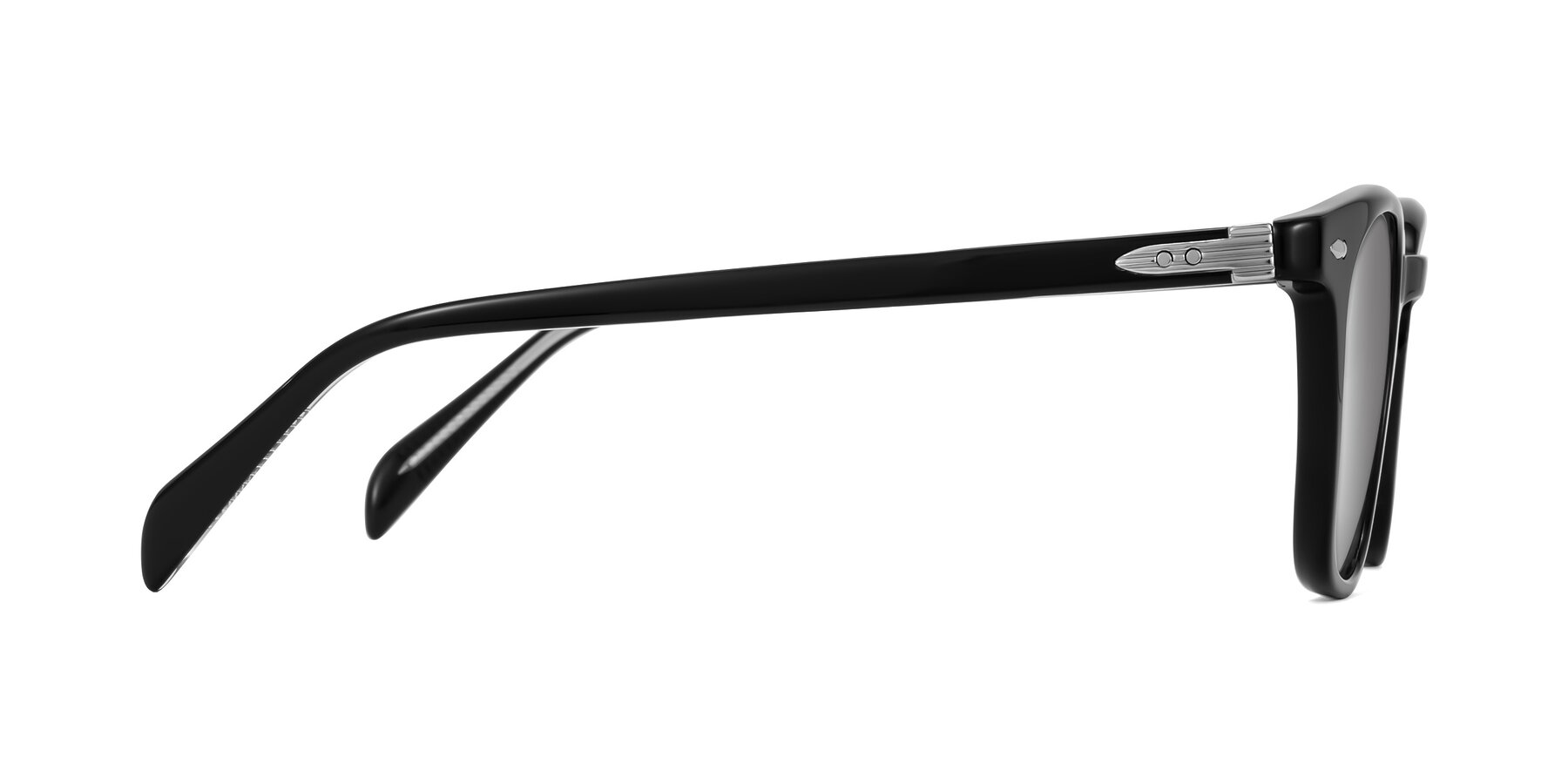 Side of Palu in Black with Silver Mirrored Lenses