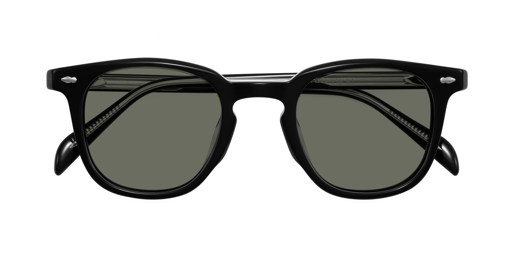 Folded Front of Palu in Black with Gray Polarized Lenses