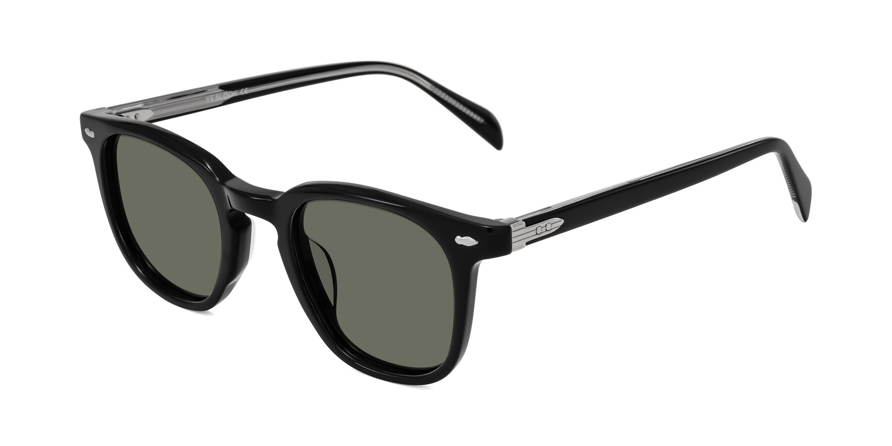 Angle of Palu in Black with Gray Polarized Lenses