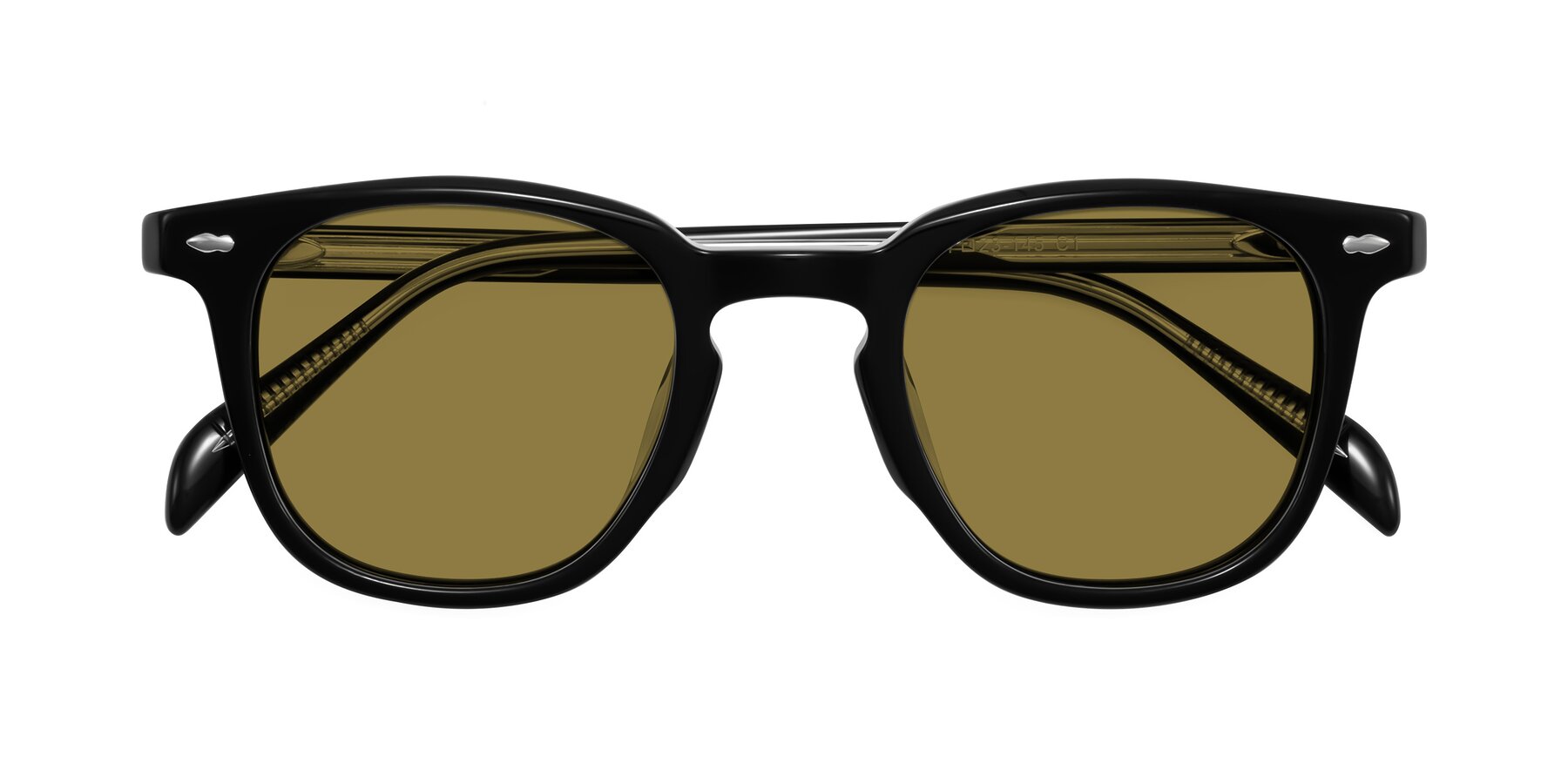 Folded Front of Palu in Black with Brown Polarized Lenses