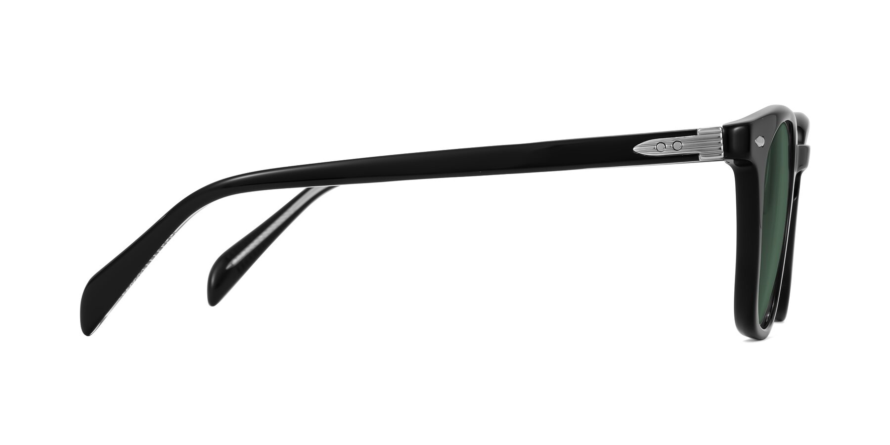 Side of Palu in Black with Green Polarized Lenses
