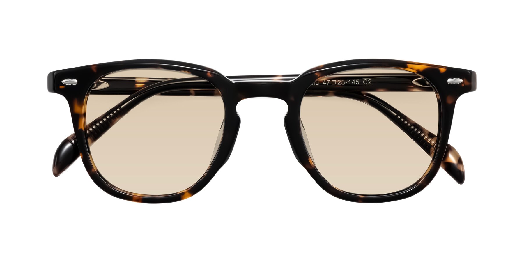 Folded Front of Palu in Tortoise with Light Brown Tinted Lenses