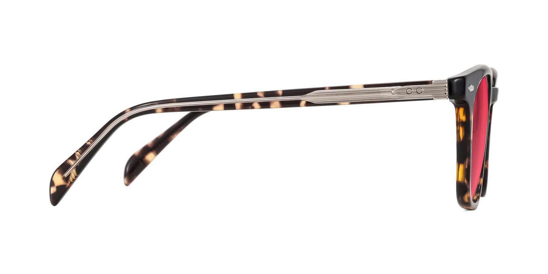 Side of Palu in Tortoise with Red Tinted Lenses