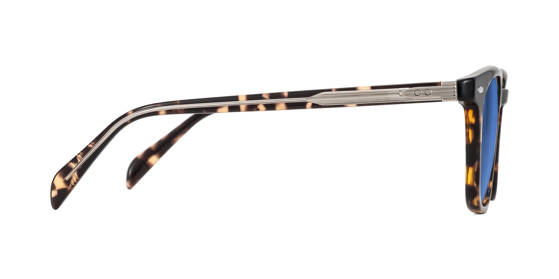 Side of Palu in Tortoise with Blue Tinted Lenses