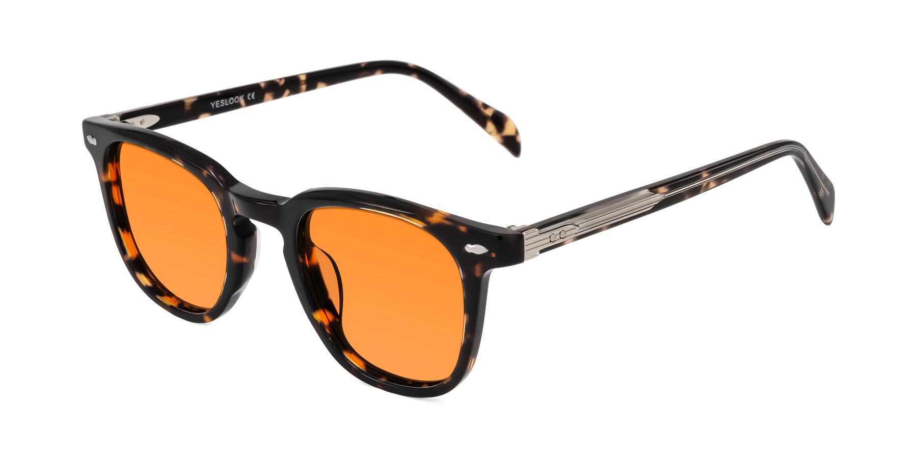 Angle of Palu in Tortoise with Orange Tinted Lenses