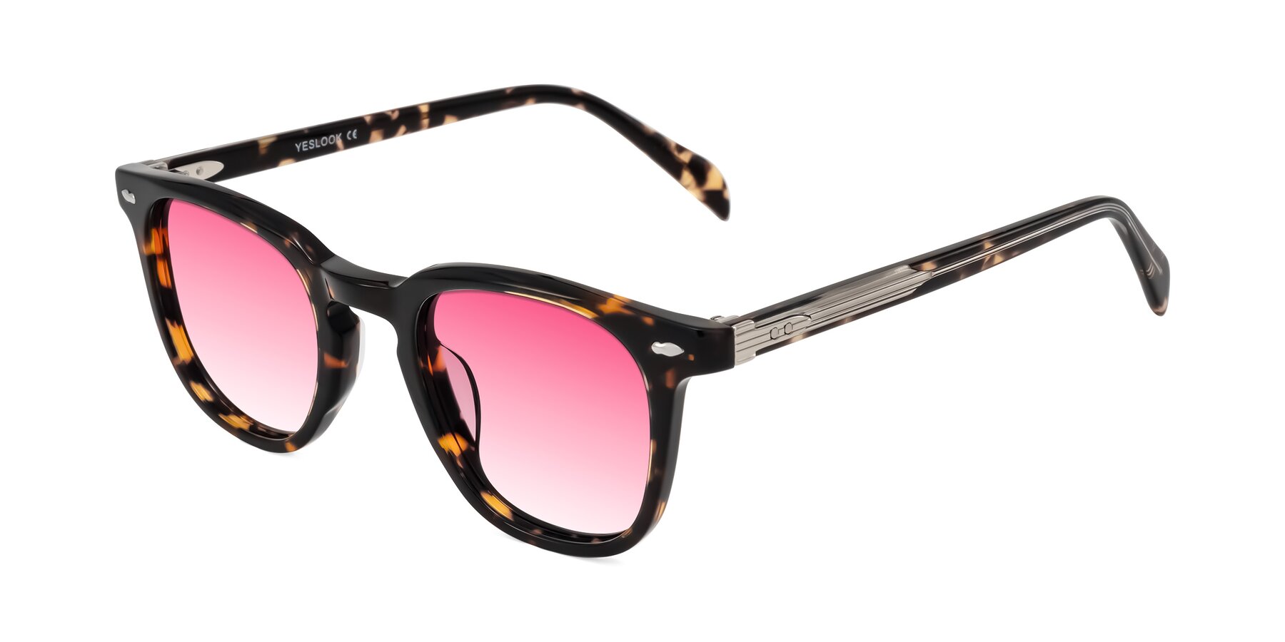 Angle of Palu in Tortoise with Pink Gradient Lenses