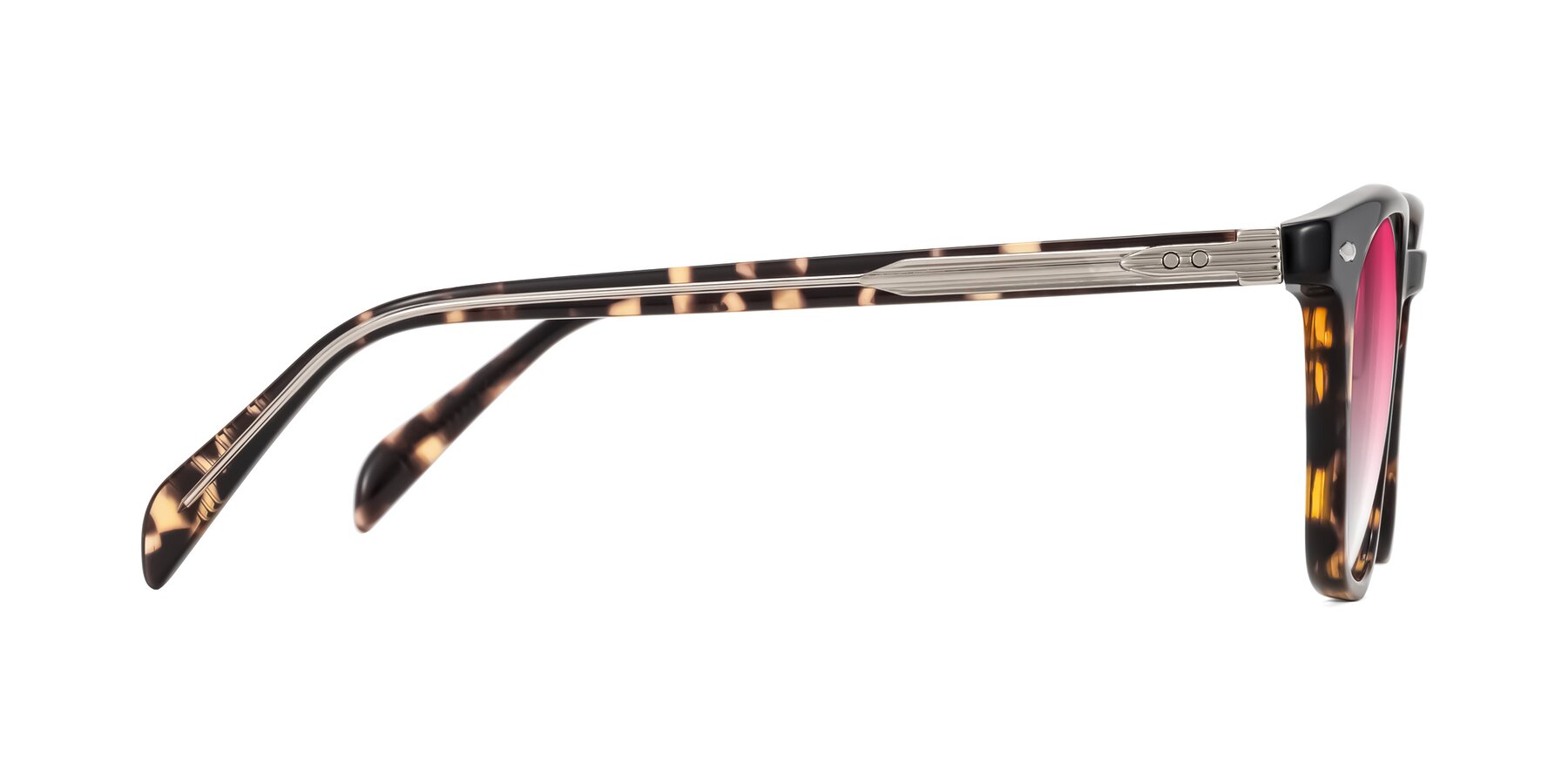 Side of Palu in Tortoise with Pink Gradient Lenses