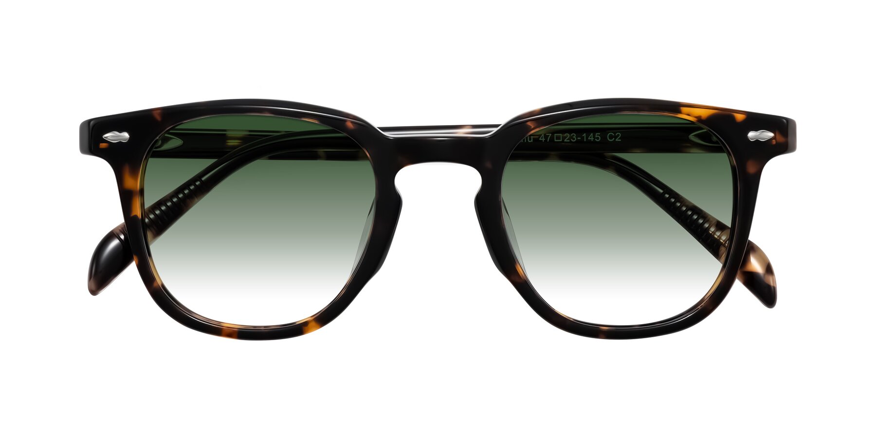 Folded Front of Palu in Tortoise with Green Gradient Lenses