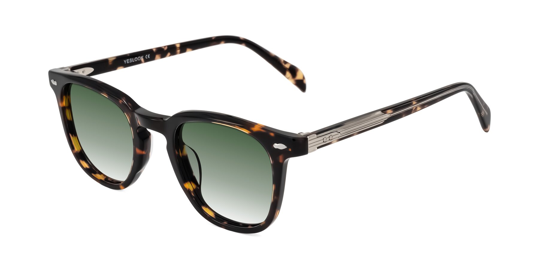 Angle of Palu in Tortoise with Green Gradient Lenses