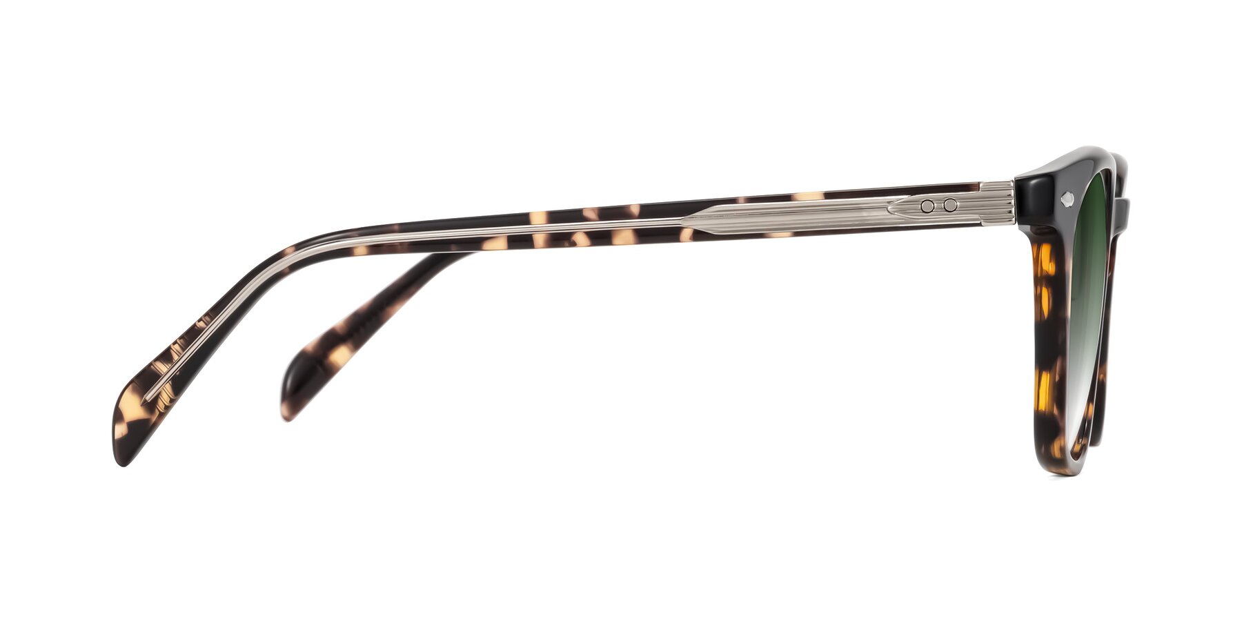 Side of Palu in Tortoise with Green Gradient Lenses