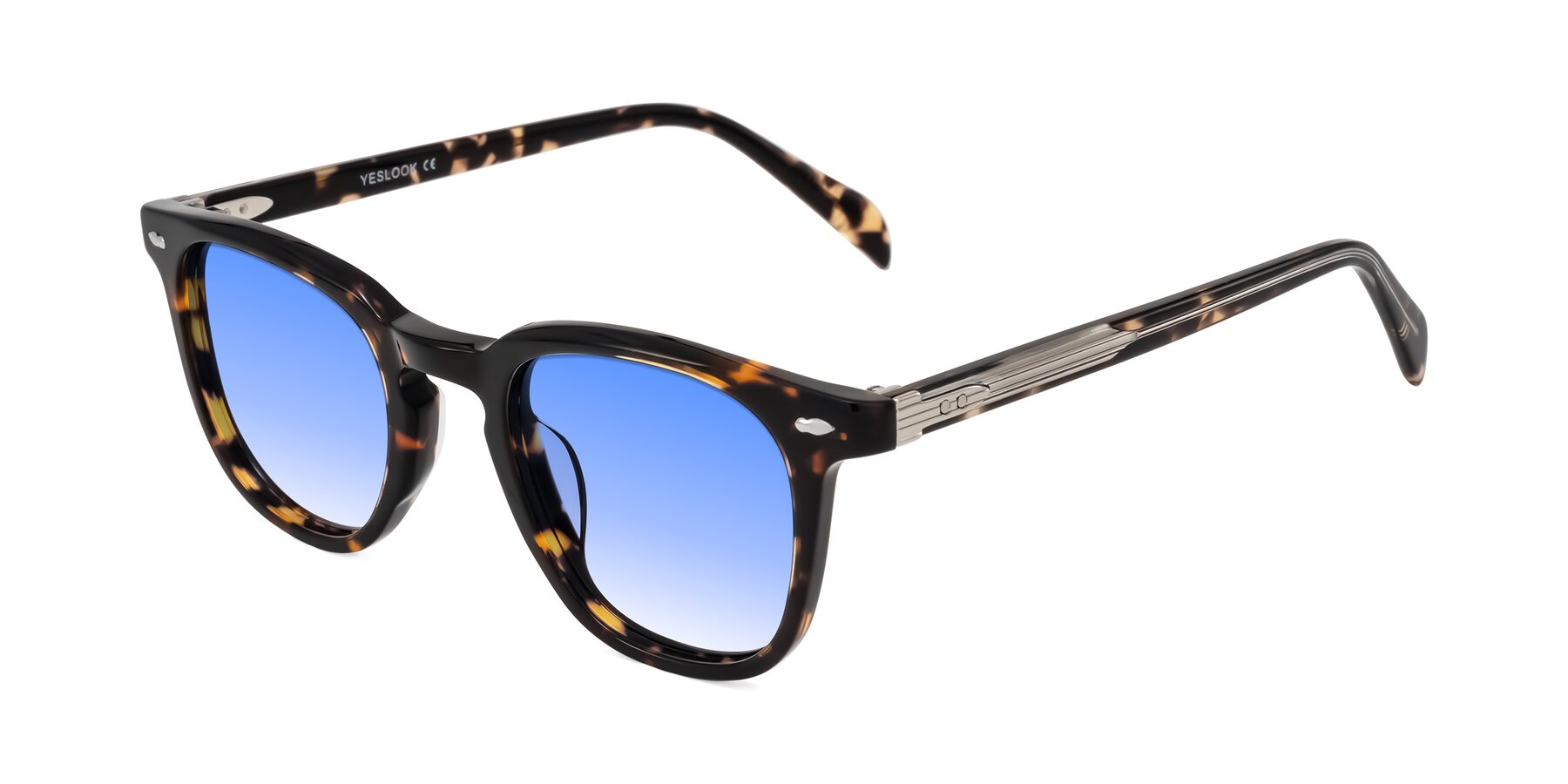 Angle of Palu in Tortoise with Blue Gradient Lenses