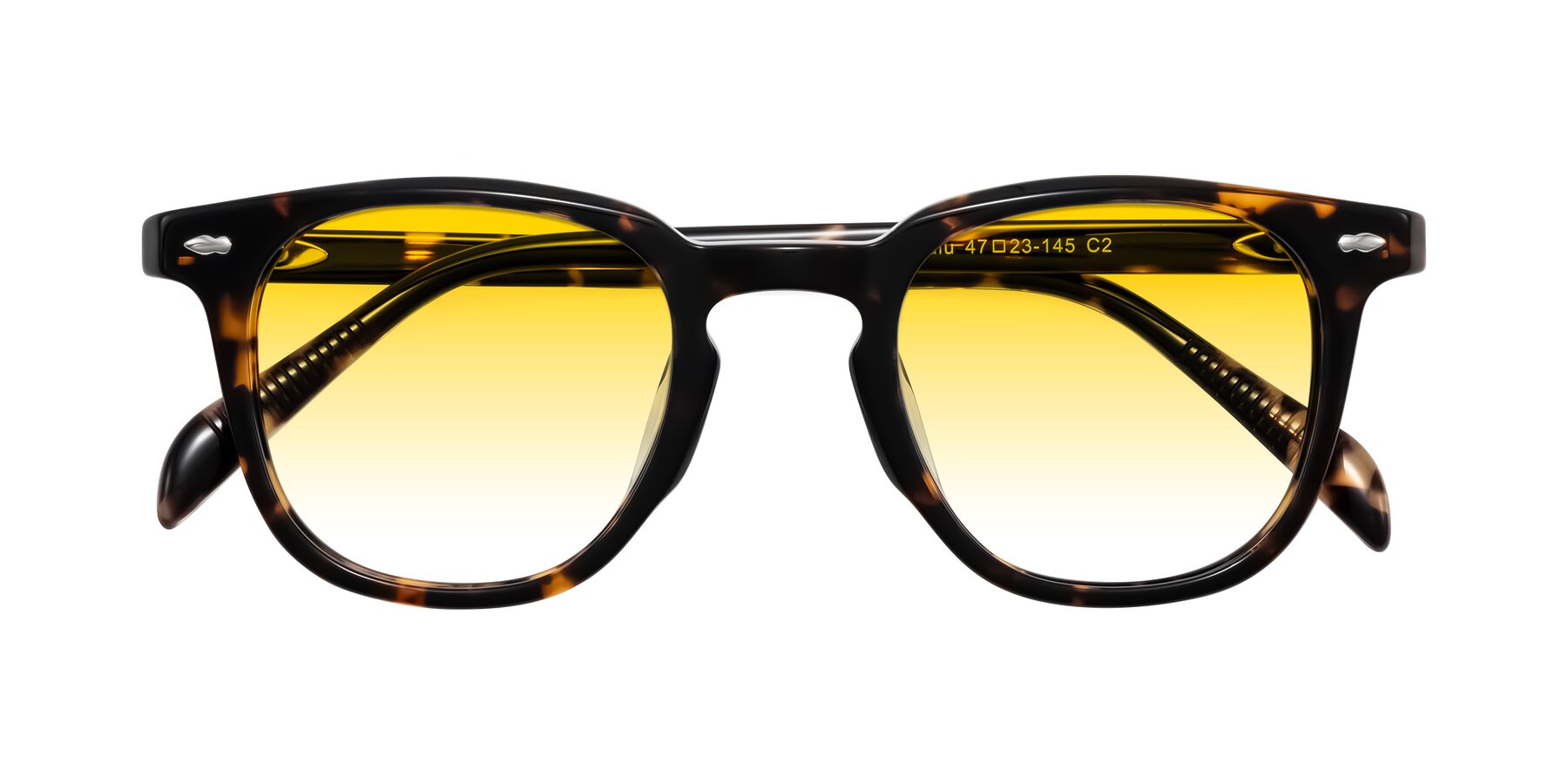 Folded Front of Palu in Tortoise with Yellow Gradient Lenses