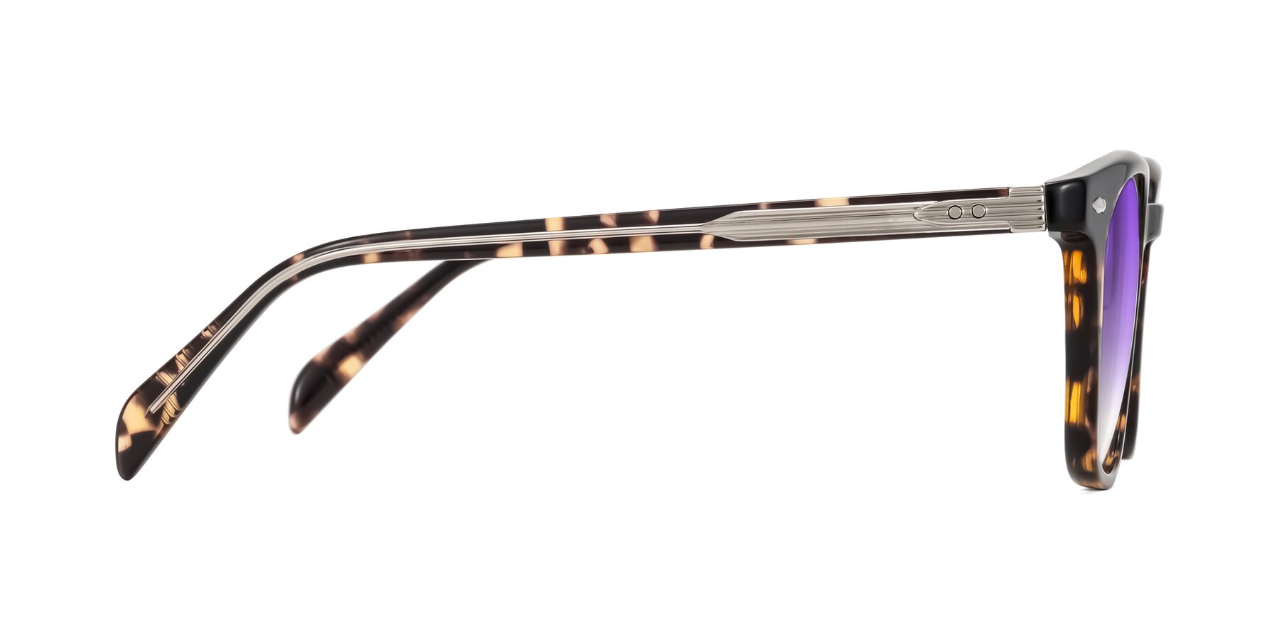 Side of Palu in Tortoise with Purple Gradient Lenses