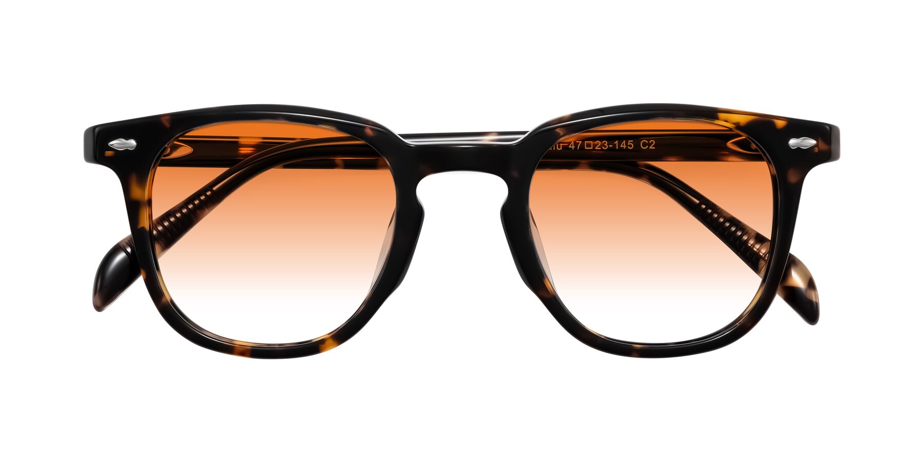 Folded Front of Palu in Tortoise with Orange Gradient Lenses