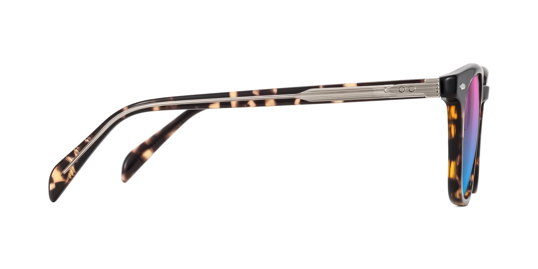 Side of Palu in Tortoise with Pink / Blue Gradient Lenses