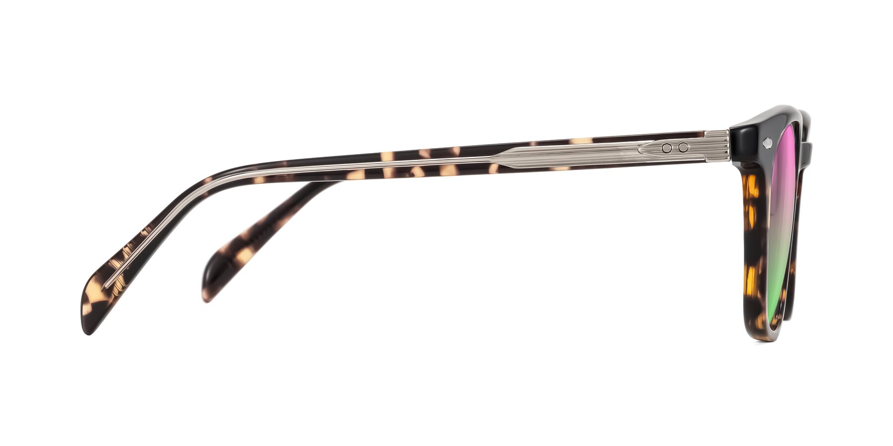 Side of Palu in Tortoise with Pink / Green Gradient Lenses