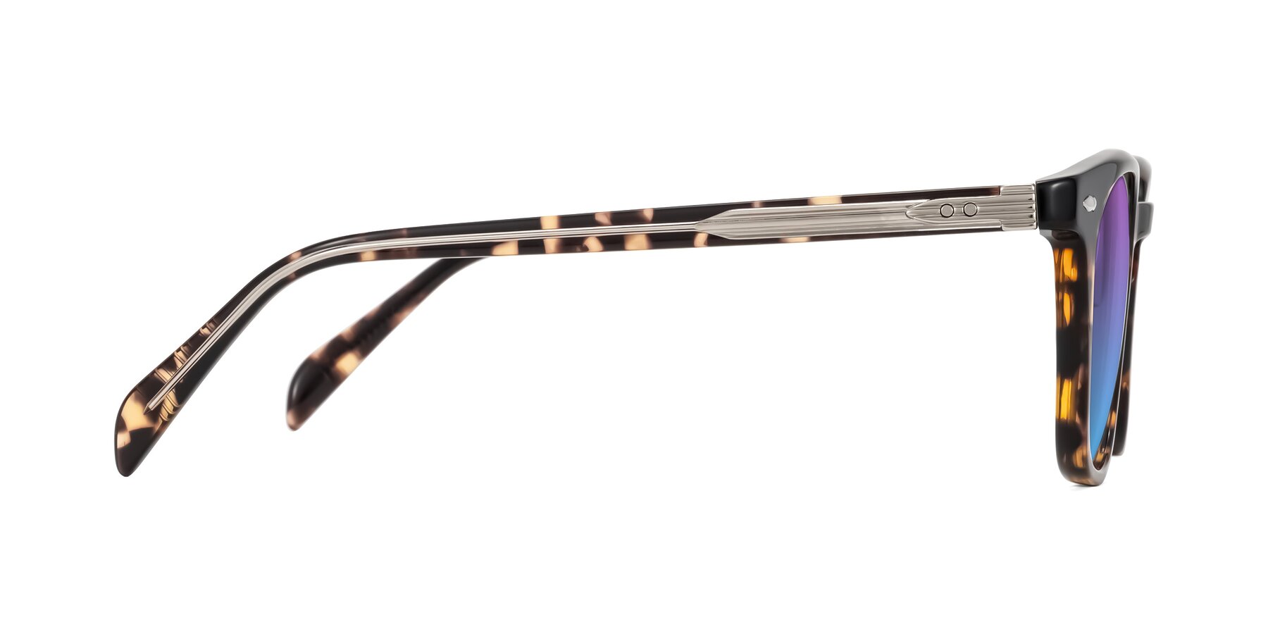 Side of Palu in Tortoise with Purple / Blue Gradient Lenses