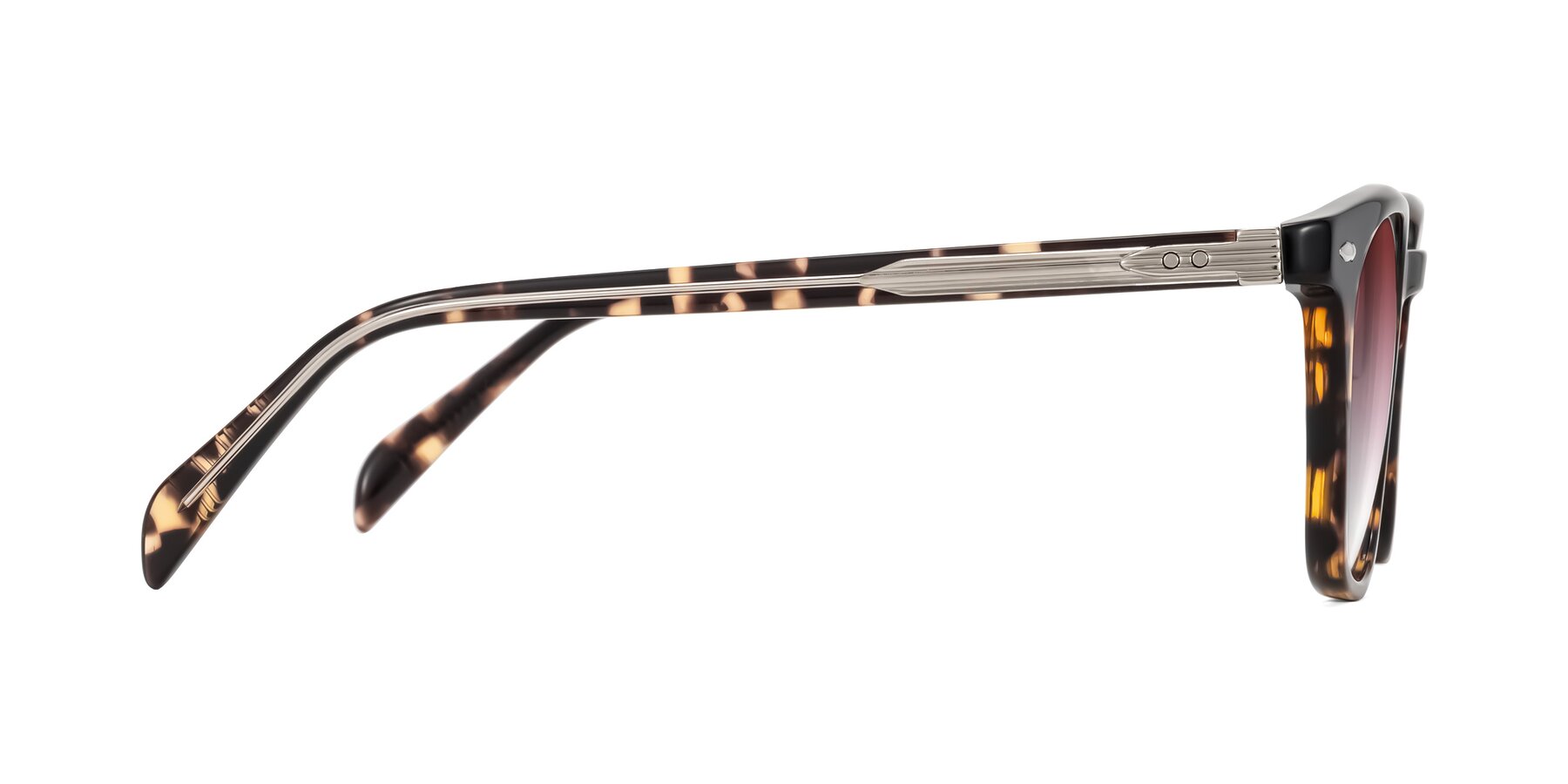 Side of Palu in Tortoise with Garnet Gradient Lenses