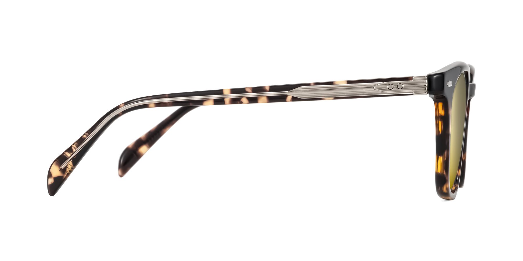 Side of Palu in Tortoise with Gold Mirrored Lenses