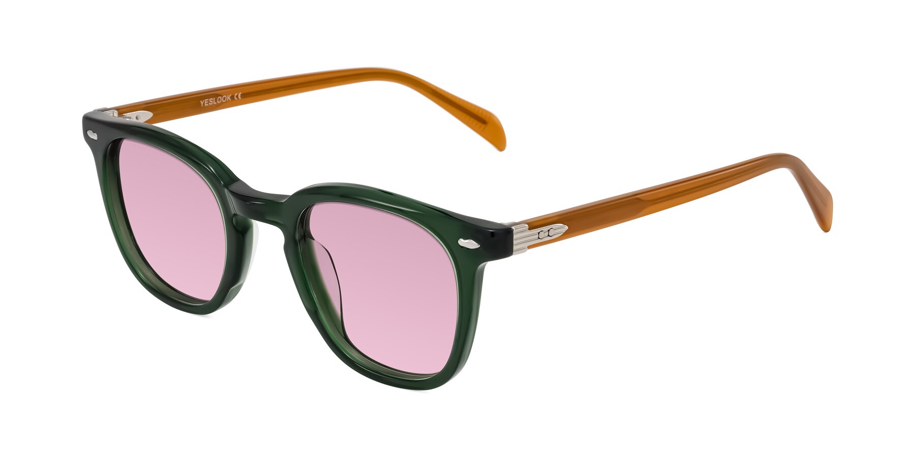 Angle of Palu in Emerald Green/Honey with Light Wine Tinted Lenses