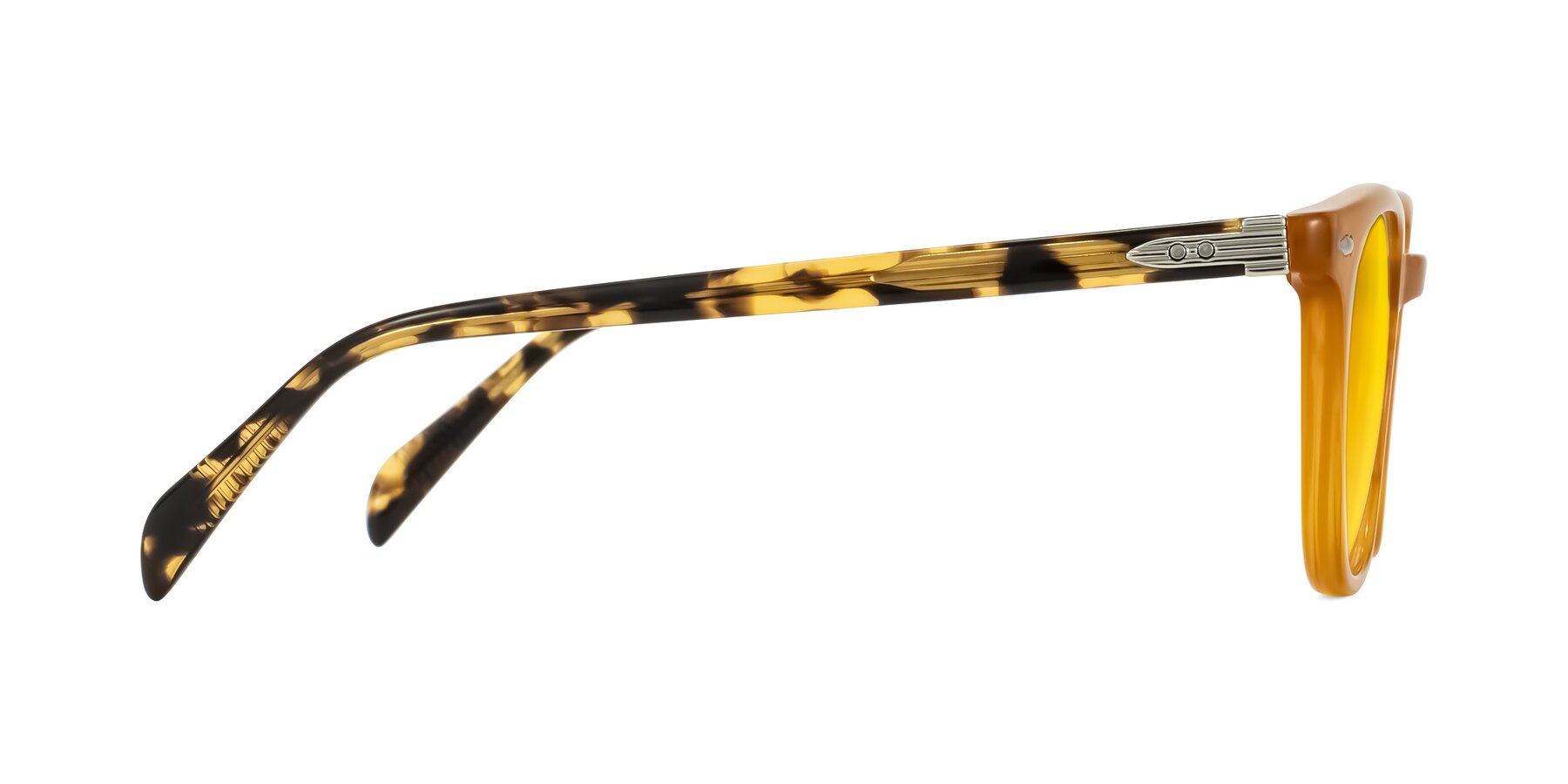 Side of Palu in Honey/Tortoise with Yellow Tinted Lenses