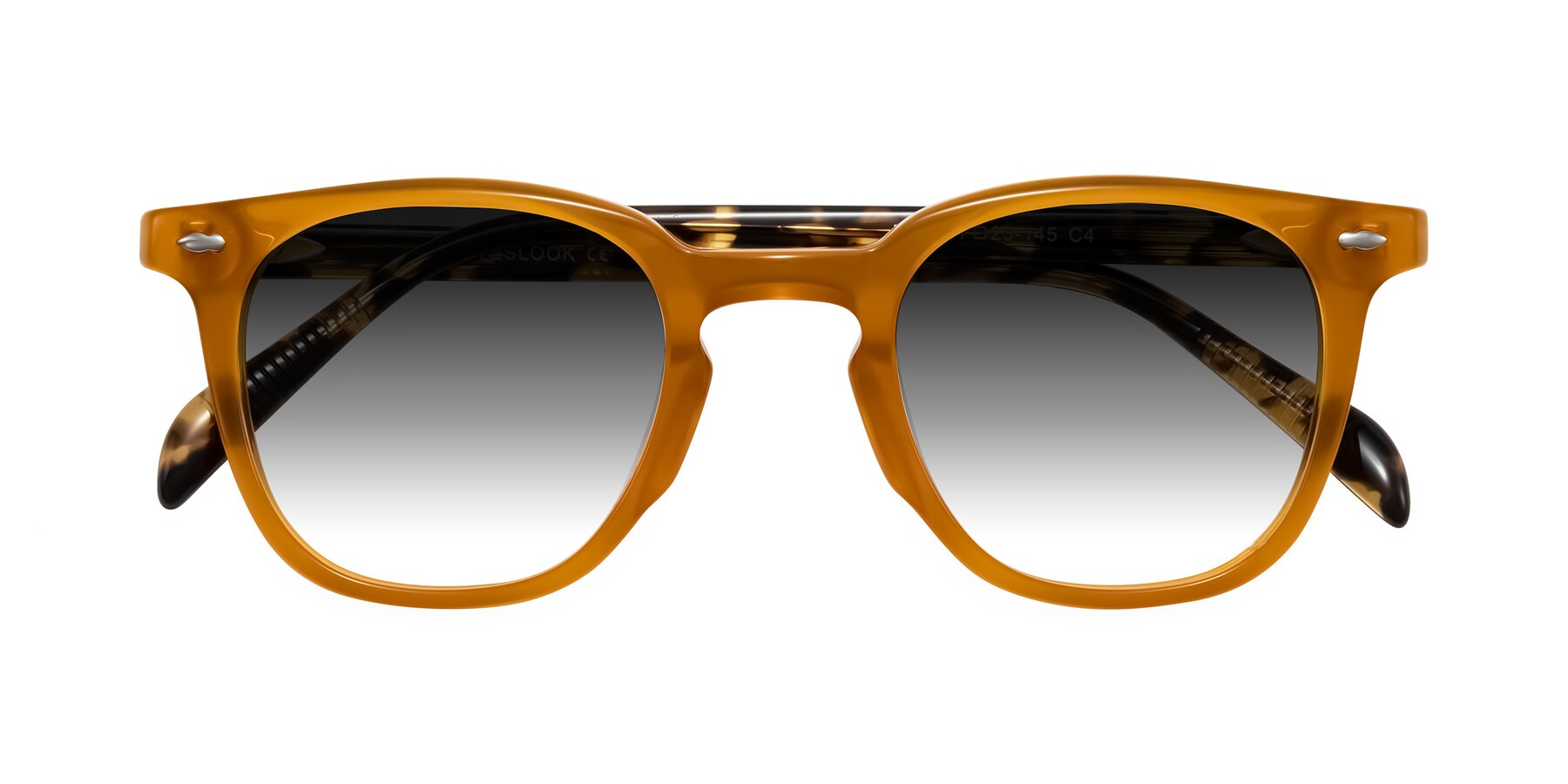 Folded Front of Palu in Honey/Tortoise with Gray Gradient Lenses