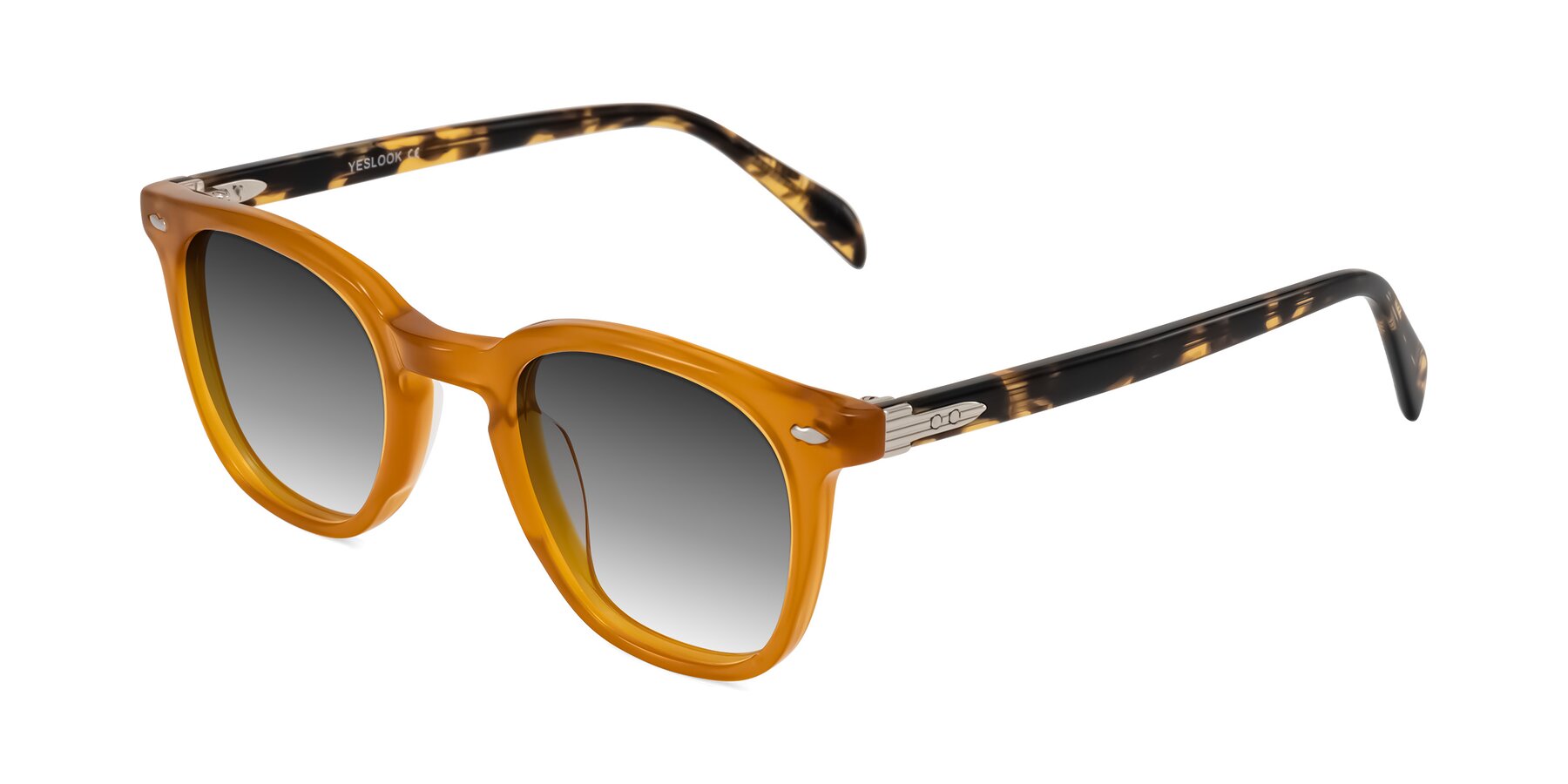 Angle of Palu in Honey/Tortoise with Gray Gradient Lenses