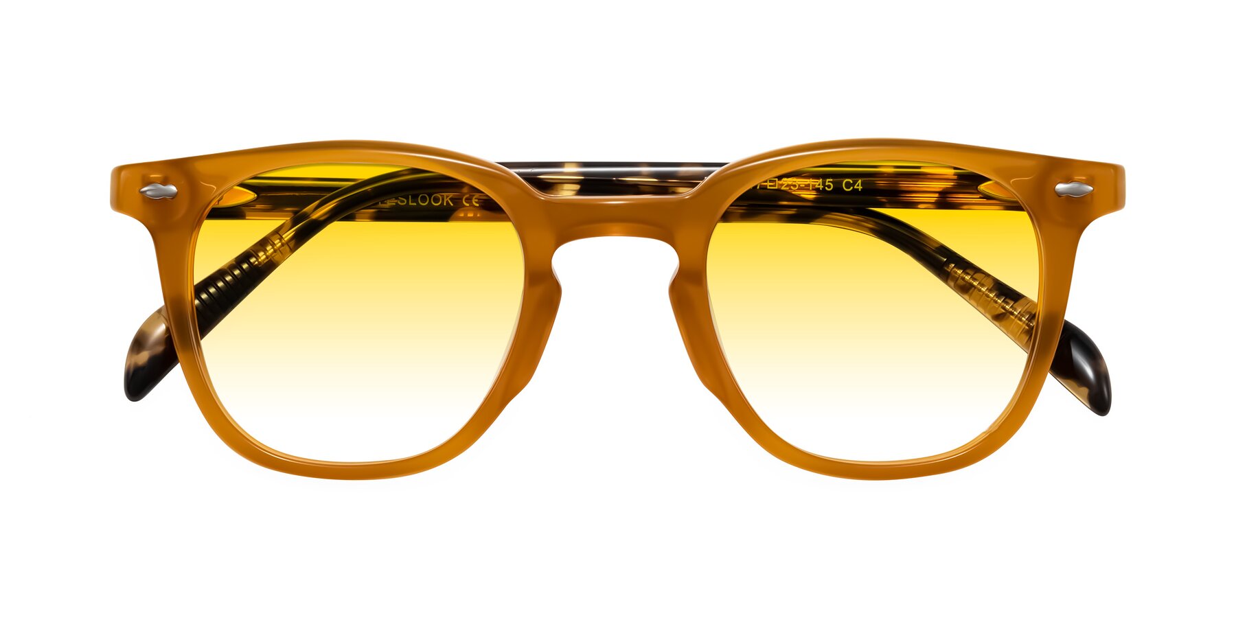 Folded Front of Palu in Honey/Tortoise with Yellow Gradient Lenses