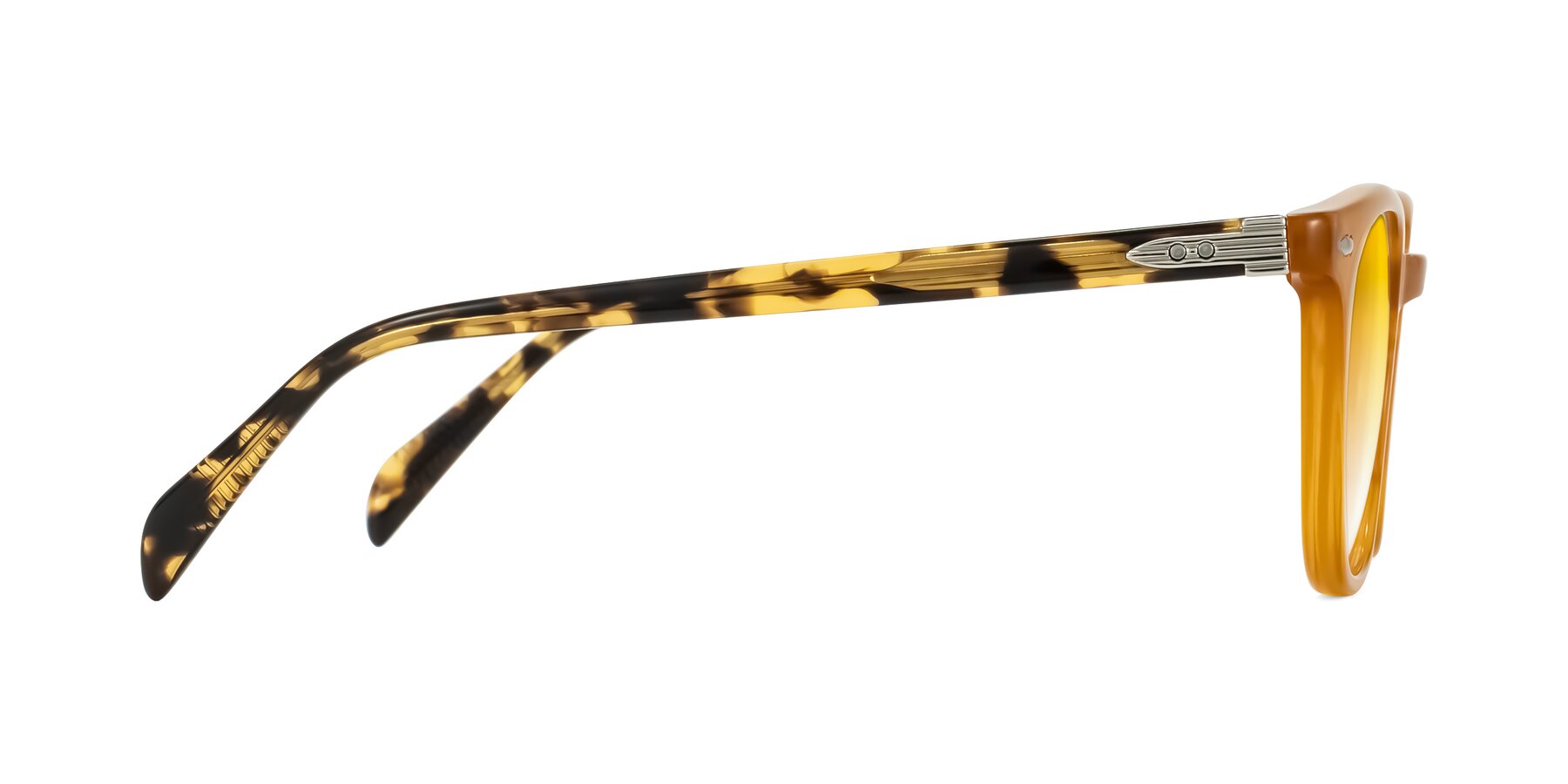 Side of Palu in Honey/Tortoise with Yellow Gradient Lenses