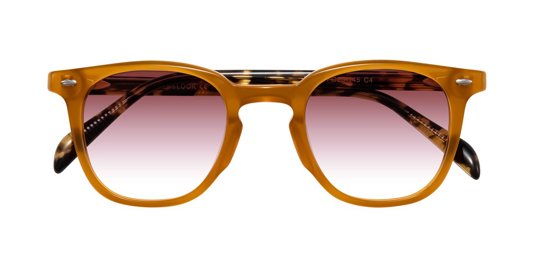 Folded Front of Palu in Honey/Tortoise with Garnet Gradient Lenses