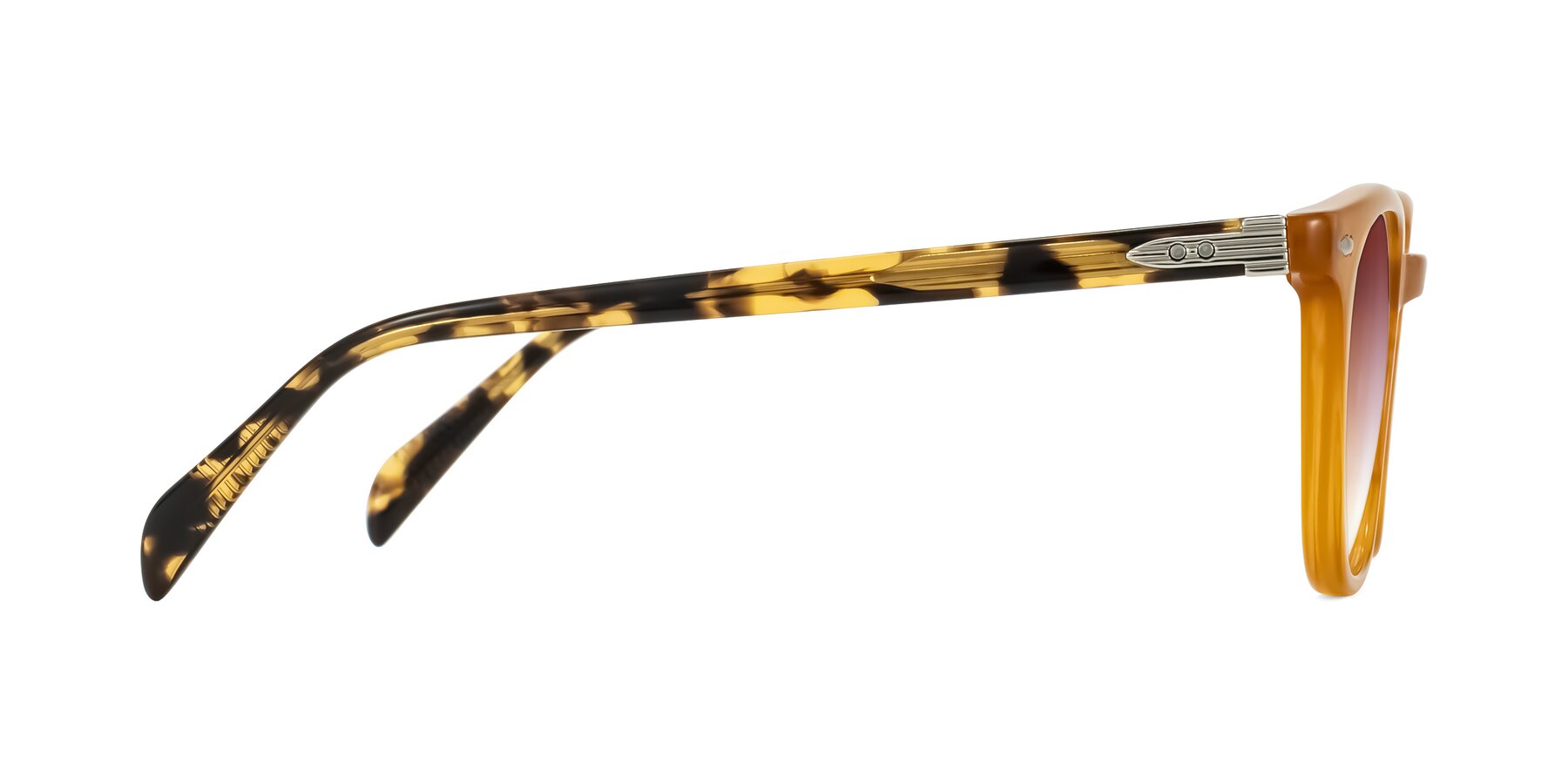 Side of Palu in Honey/Tortoise with Garnet Gradient Lenses