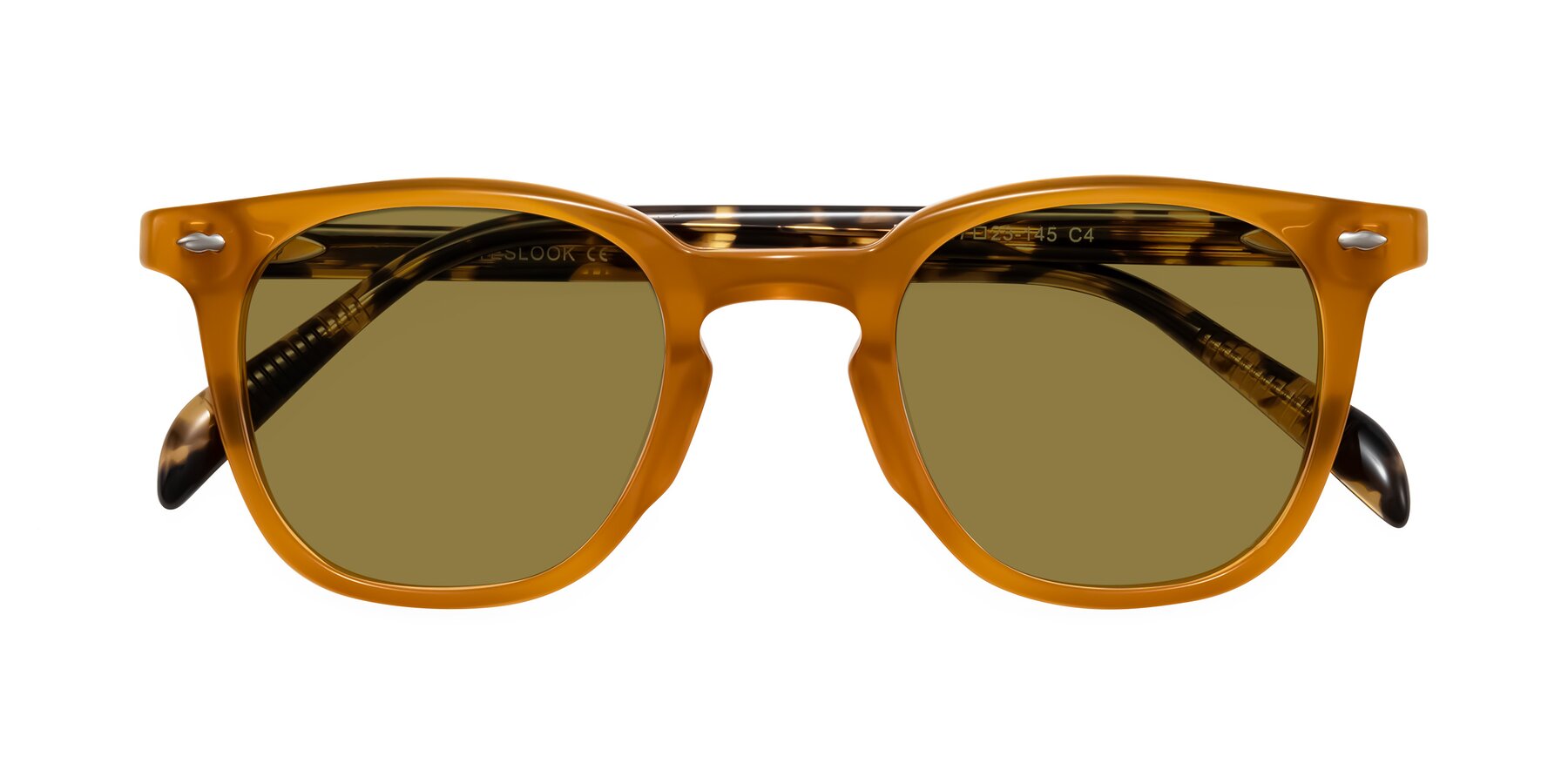 Folded Front of Palu in Honey/Tortoise with Brown Polarized Lenses