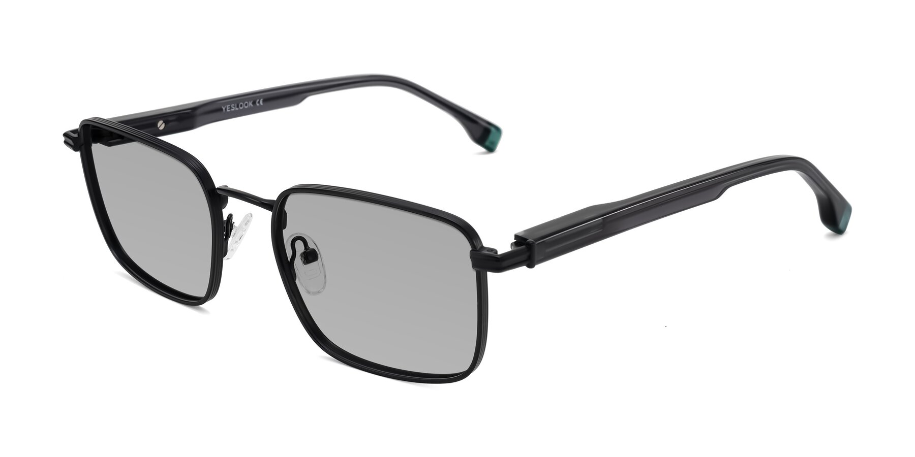 Angle of Rhine in Matte Black/Dark Gray with Light Gray Tinted Lenses