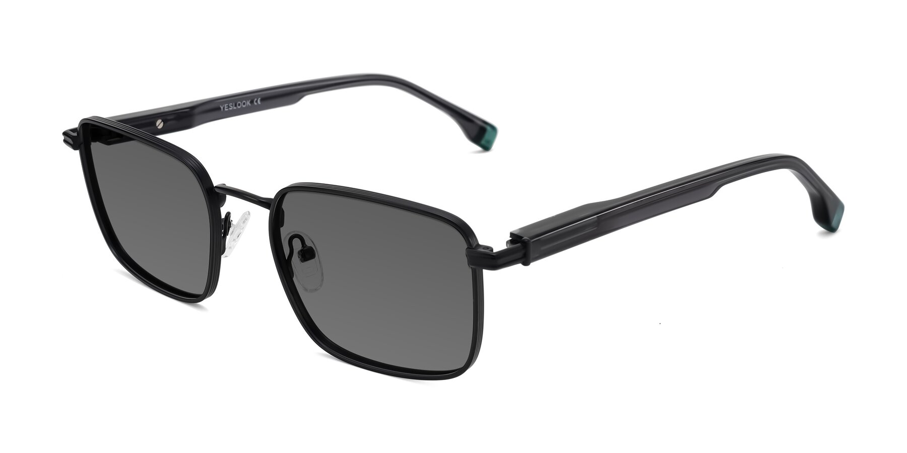 Angle of Rhine in Matte Black/Dark Gray with Medium Gray Tinted Lenses