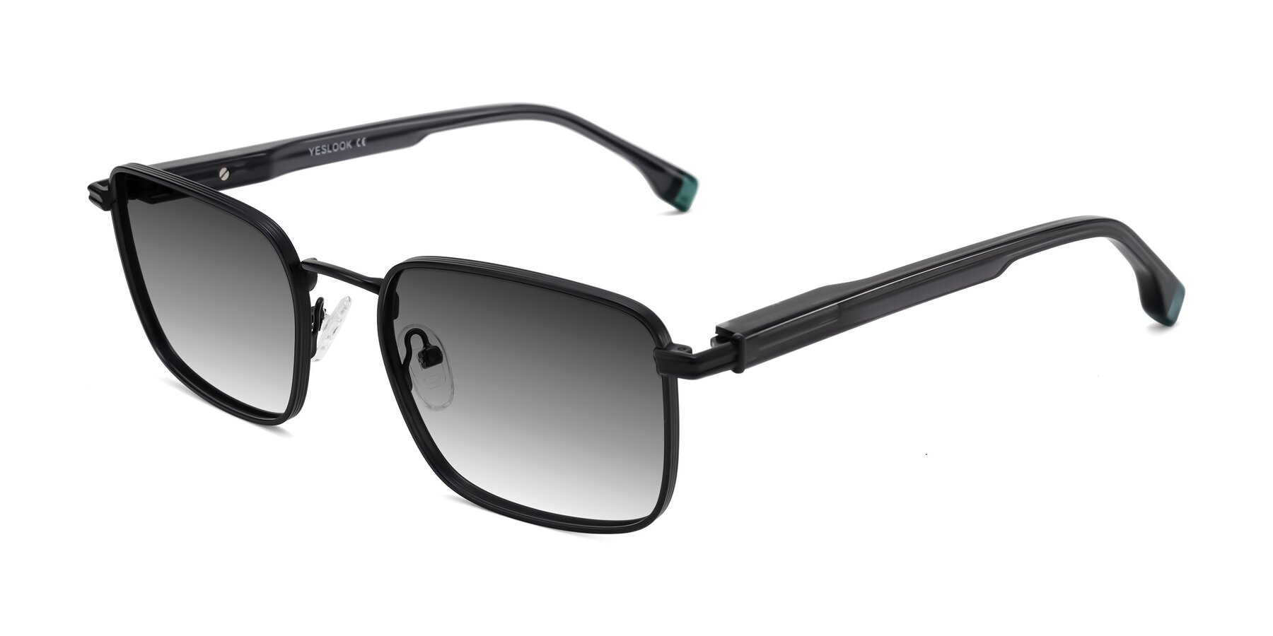 Angle of Rhine in Matte Black/Dark Gray with Gray Gradient Lenses