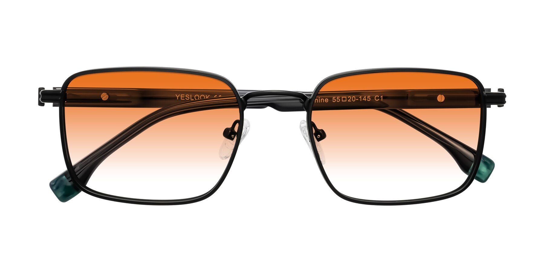 Folded Front of Rhine in Matte Black/Dark Gray with Orange Gradient Lenses