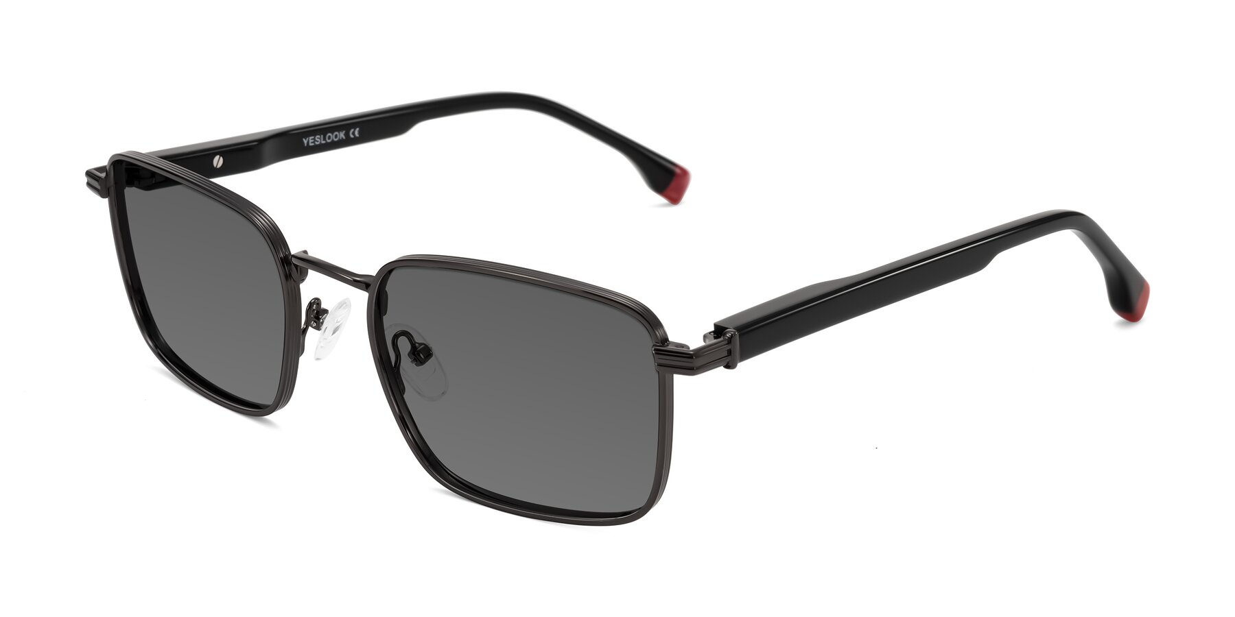 Angle of Rhine in Gunmetal/Black with Medium Gray Tinted Lenses