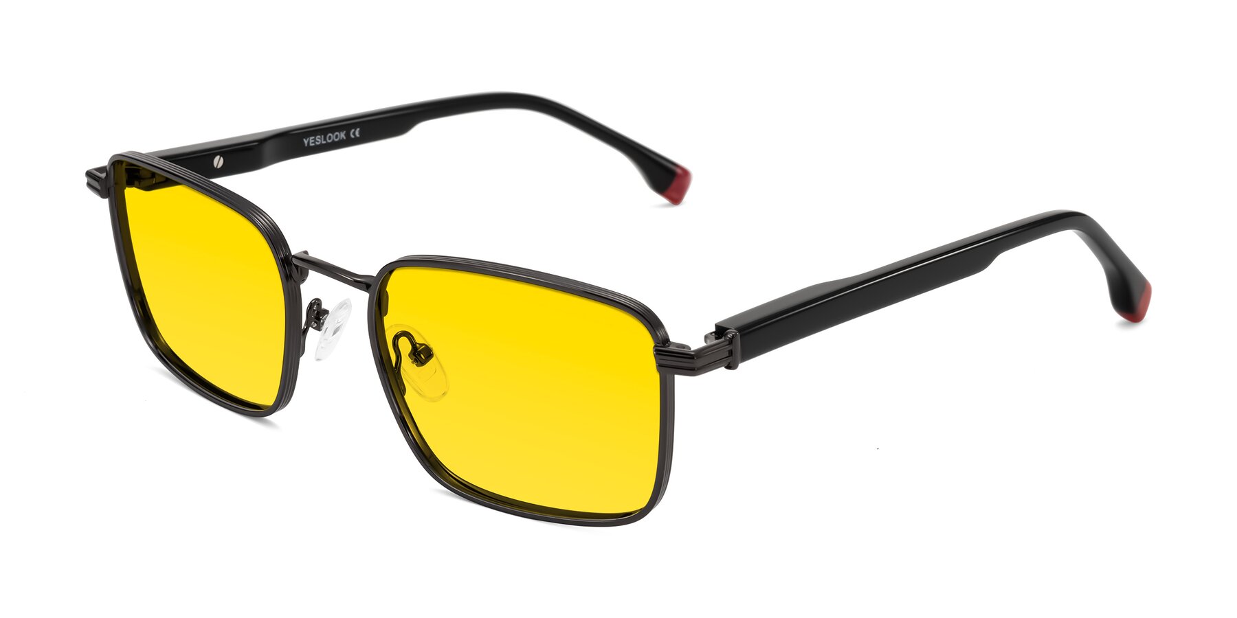 Angle of Rhine in Gunmetal/Black with Yellow Tinted Lenses