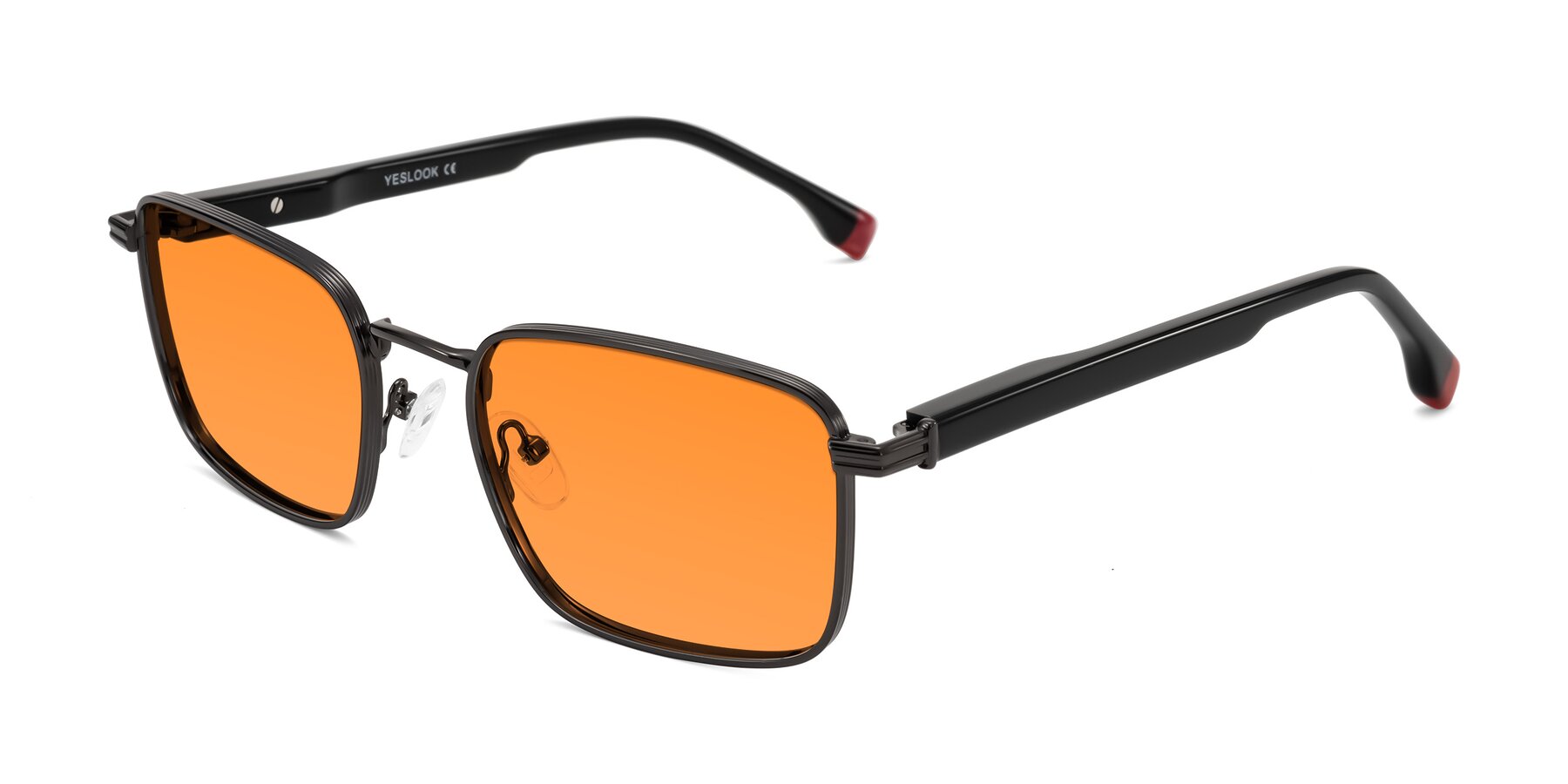 Angle of Rhine in Gunmetal/Black with Orange Tinted Lenses